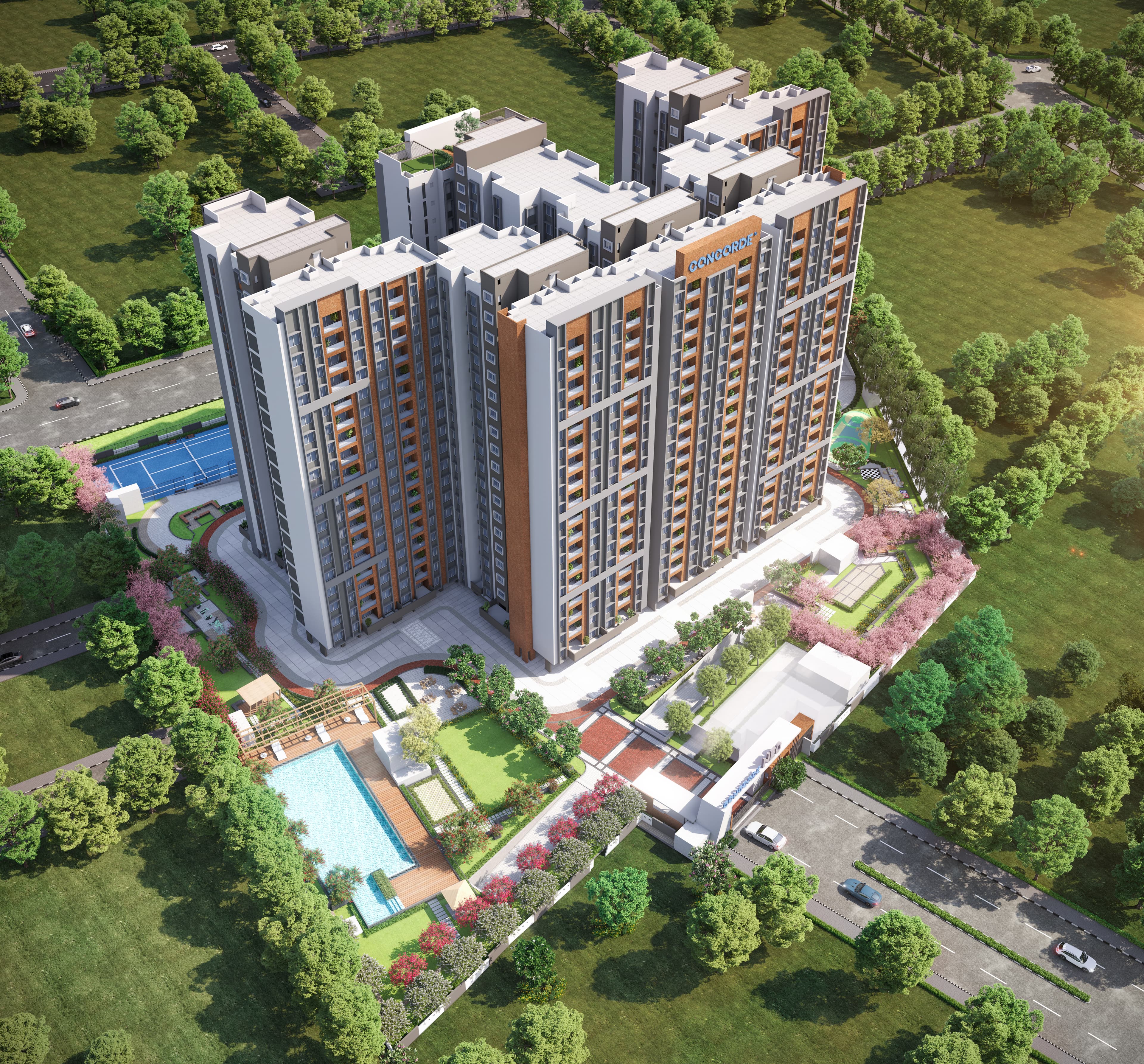 Luxury apartment exterior